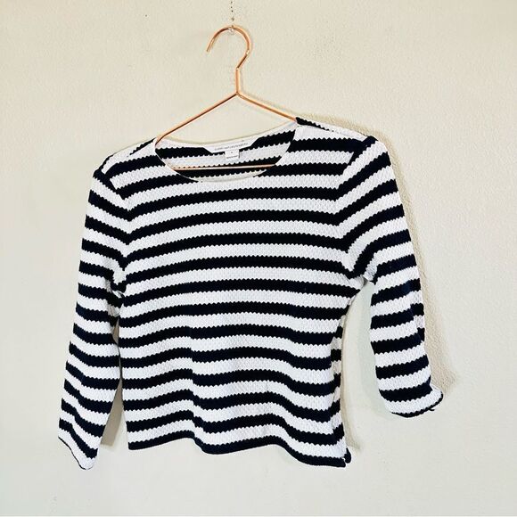 NWOT Diane Von Furstenberg Giselle Striped Top 8 - Picture 4 of 6